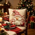 thumbnail image 5 of huayou Faceless Gnome Candy Cane Christmas Throw Pillow Cover 17.72×17.72in Soft Cushion Case for Sofa Couch Bedroom Living Room Farmhouse Holiday Decoration, 5 of 6