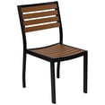 thumbnail image 5 of Flash Furniture Lark Series 5-Piece Metal Teak Patio Table and Chair Set, Teak, 5 of 9