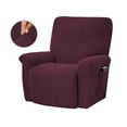 thumbnail image 5 of Stretch Recliner Cover 4 Pieces Set Recliner Chair Covers for Living Room Recliner Chair Slipcover with Side Pocket, Thick Soft Small Checked Jacquard, Machine Washable, 5 of 5