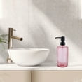 thumbnail image 2 of Unique Bargains 1 Pc Elegant Vertical Pattern Soap Pump Dispenser for Bathroom 16.9oz Pink Black, 2 of 6