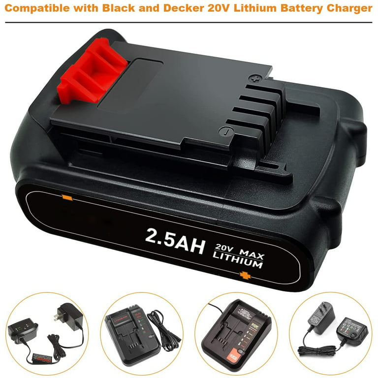 2-Pack 20V 3Ah Lithium Battery for Black and Decker 20 Volt MAX  Replacement Battery Compatible with LBXR20 LB20 LBX20 LBX4020 LB2X4020  Tools : Tools & Home Improvement