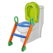 Folding Kids Toddler Toilet Potty Training Seat With Step Stool Ladder