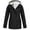 Black, variant on Waterproof Comfy Rain Jacket For Women Casual Solid Color Hooded Windproof Fleece-Lined Winter Black Raincoat Jacket S-5XL