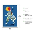 thumbnail image 2 of Visit Italy with Nagel Travel Guides - Vintage Travel Poster by Marcello Manetti c.1955 - Master Art Print (Unframed) 12in x 18in, 2 of 4