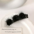 thumbnail image 1 of Fiudx Horquilla de Invierno, Pinza para El Pelo con Pompón, Elegante Pinza para Flequillo, Accesorio Versátil para Coleta, Cambio Rápido de Peinado, Ideal para Fiestas, Bodas y Escuelas, Solución par, 1 of 2