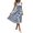 A-Blue977, variant on XIAOCHA Women's Tie Shoulder Gingham Dress Round Neck Smocked Waist Summer Casual Midi Dress