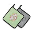 thumbnail image 2 of Chihuahua #2 Green Flowers Pair of Pot Holders, 2 of 4