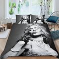 thumbnail image 2 of Madonna Conjunto de sábanas temático, trío de piezas, cómodo y amigable con la piel, diseño único, regalo de decoración para el hogar para familiares, amigos y fans,135X200cm, 2 of 6