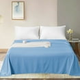 thumbnail image 6 of Flxxie 1800 Count Soft Brushed Microfiber Flat Sheet, Shrinkage, Fade Resistant Bedding Top Sheet, Easy Care, Sky Blue, Twin Extra Long, 66"x102" with 4" hem, 6 of 6