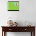 thumbnail image 3 of PinPix ArtToFrames 16x12 Custom Cork Bulletin Board Green Chevron   Poster Board Has a Fabric Style Canvas Finish, Framed in Satin Black (PinPix-518), 3 of 5
