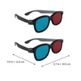 thumbnail image 2 of 20pcs Portátil Plastic Glases 3D Lente azul rojo Marco negro Cine Cine, 2 of 4