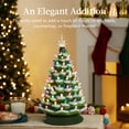 thumbnail image 6 of Best Choice Products 18in Ceramic Christmas Tree, Pre-lit Hand-Painted Frosted Holiday Decor w/ 93 Multicolor Bulbs, 6 of 8