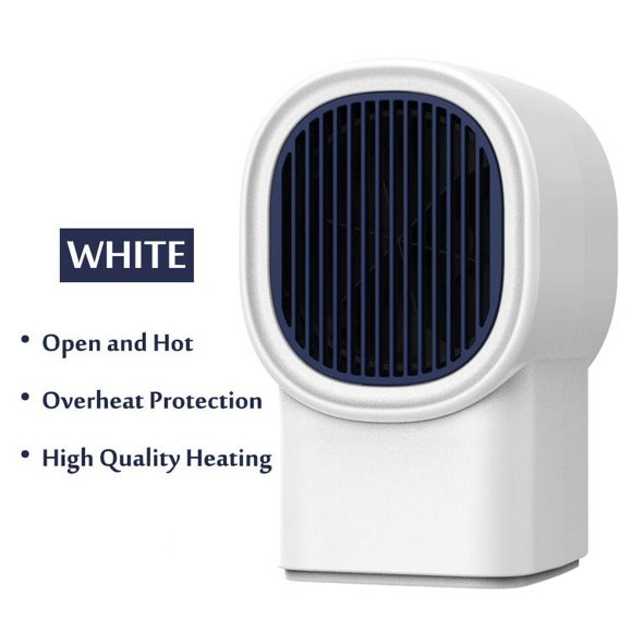 Space Heater, Quiet Personal Mini Electric Heater, Over-Heat & Tilt Protection, Adjustable Thermostat and Multifunctional 600W Heater Fan for Home Office