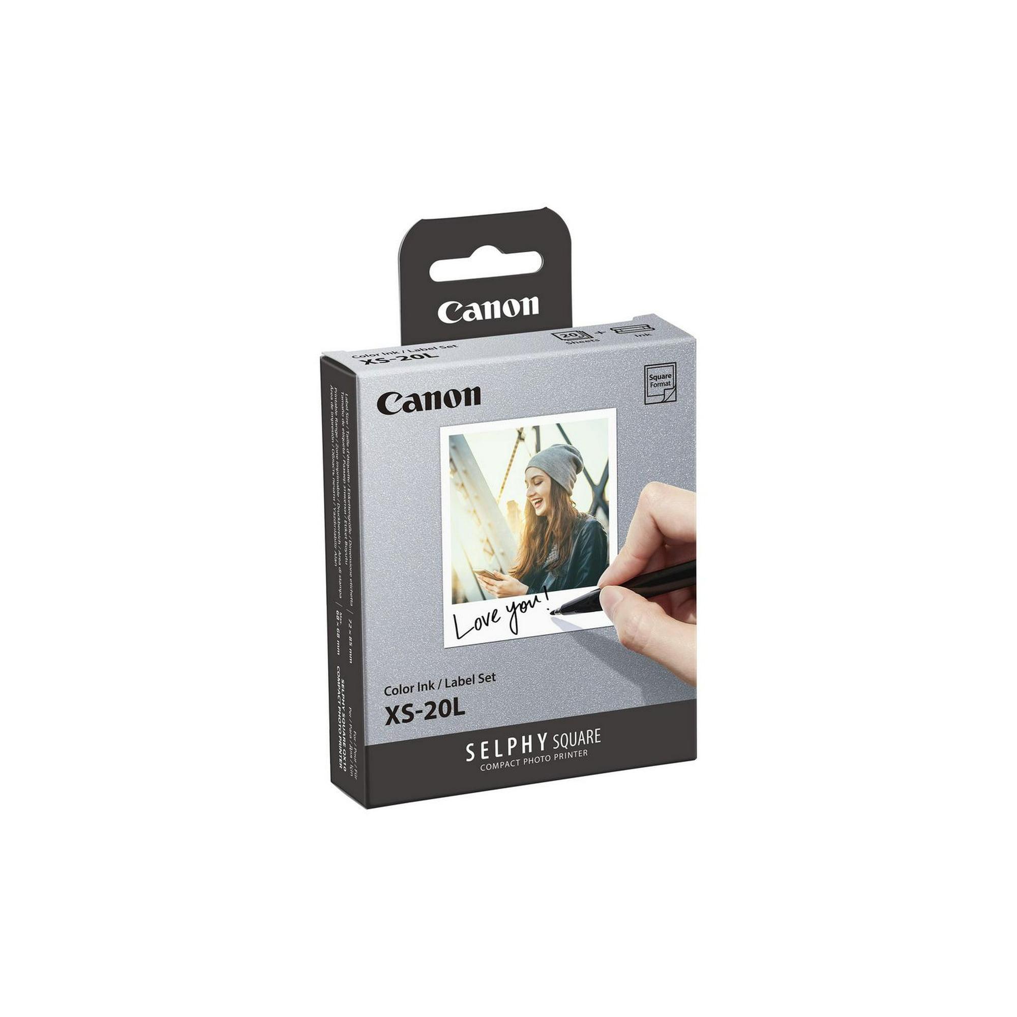 人気大割引 Canon Selphy Square QX10 XS-20L Colour Ink & Label Set プリンター・複合機