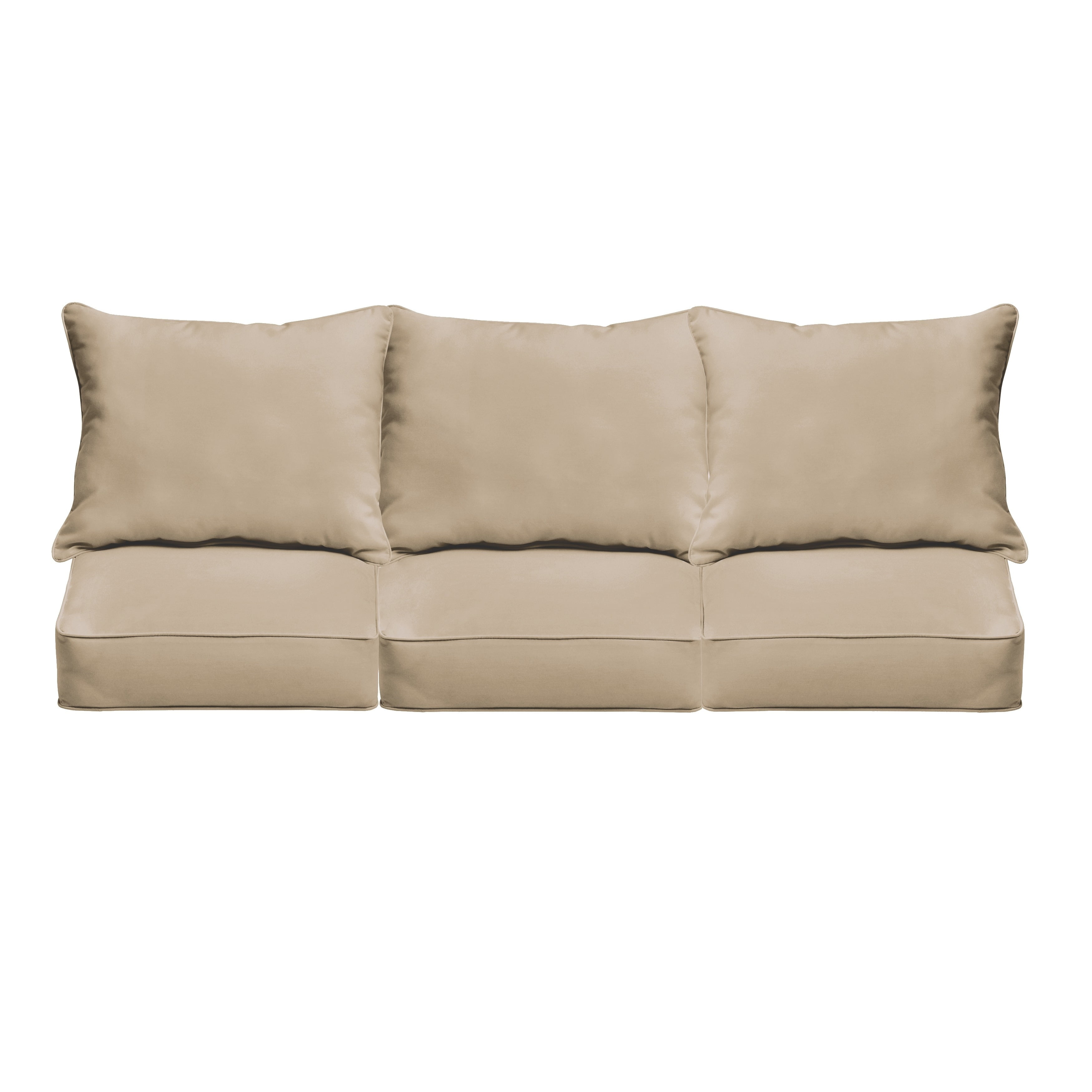 Humble And Haute Clara Indoor Outdoor Wicker Sofa Cushion Set Made Humble And Haute Clara Indoor Outdoor Wicker Sofa Cushion Set Made With Sunbrella Fabric