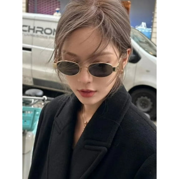 Retro Oval Sunglasses for Women Men Trendy Sun Glasses Classic Shades UV400 Protection