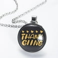 thumbnail image 2 of Thanksgiving Font Elegant Glass Circular Pendant Necklace - Stunning Jewelry Piece, 2 of 5