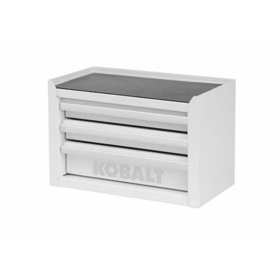 Kobalt Mini-Base 11-in W x 7.4-in H x 6.22-in D 3-Drawer White Steel Tool Box