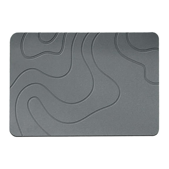 Gnwei Stone Bath Mat – Diatomaceous Earth Bath Mat, Rock Absorbent Bath Mats for Bathroom, Modern Stone Drying Mat, Shower Mat Outside Shower, 31.4"x19.7" Gray