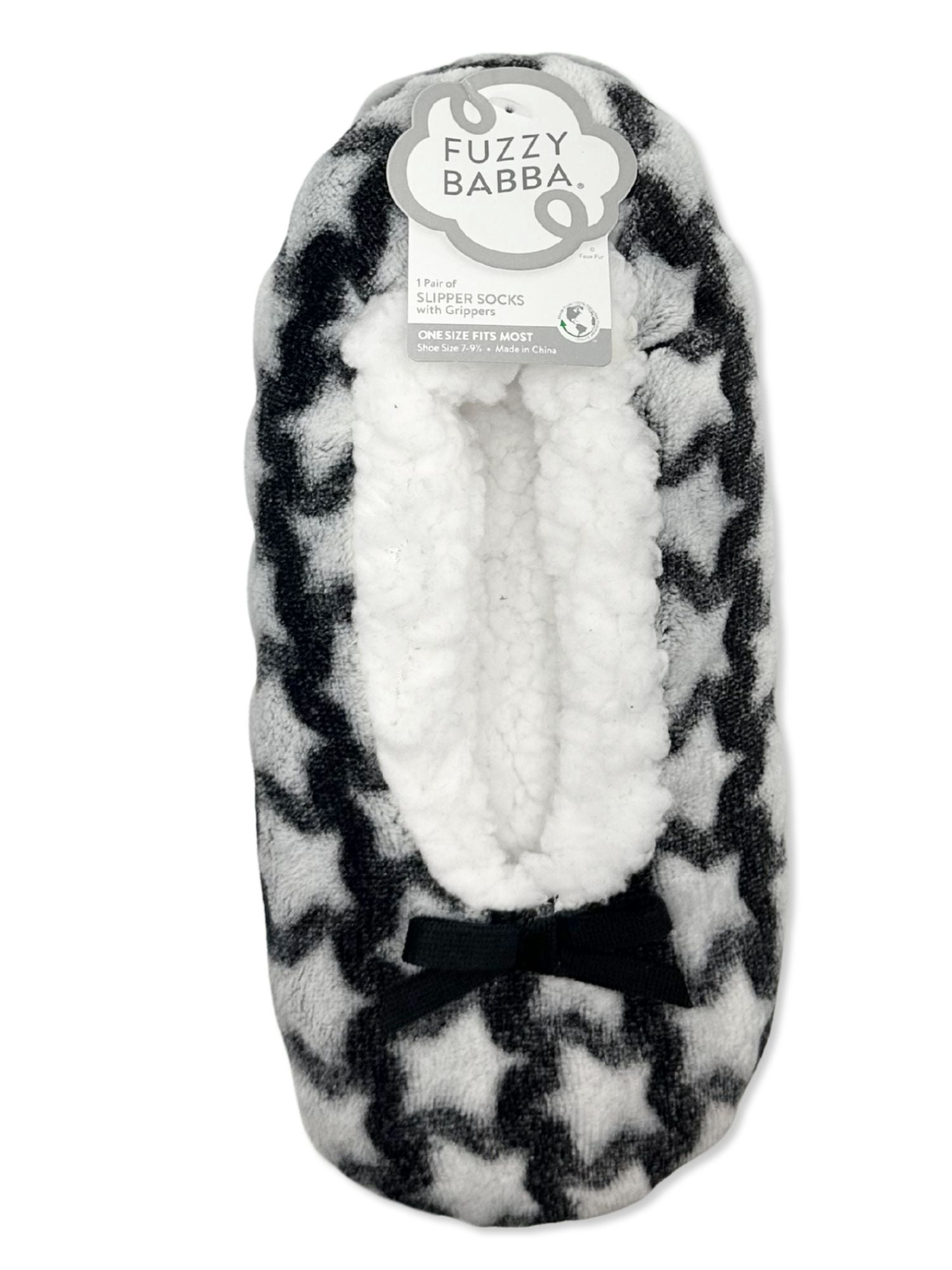 Fuzzy Babba Women's Embossed Slipper Socks, 1-Pack, Shoe Sizes 7-9.5