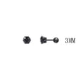 thumbnail image 2 of KDSJSXW Earrings Stainless Steel Six Jaw Zircon Earrings 3A Zircon Screws Screw Round Cake Earrings Ornaments Stainless Steel Stud Earrings Pearl Necklaces for Women (Black,A), 2 of 4