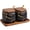 Black, variant on JFFLYIT 2 Sets of Marble Ceramic Sugar Bowl Ceramic Seasoning Jars with Wooden Lid and Wooden Spoon(Black and White)