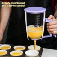 thumbnail image 3 of Pancake Batter Dispenser, Dispenser with Squeeze Handle, Measuring Marks for Pancakes, Waffles, Muffins, Crepes & Cupcakes Baking Tool(Purple), 3 of 4