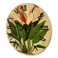 thumbnail image 3 of Designart 'Retro Wildflowers' Farmhouse Wood Wall Clock, 3 of 5