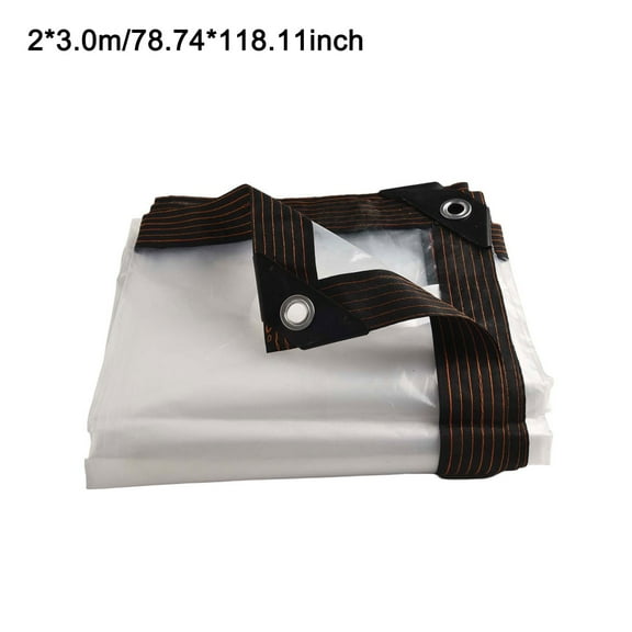 Heavy Duty PVC Tarp Waterproof Tarpaulin Canopy Clear Waterproof Sheet Cover 2*3
