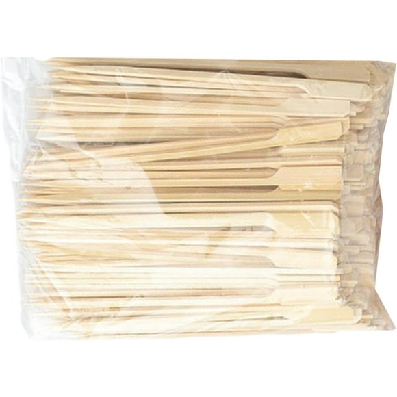100PCS Food Skewers Grilling Fork Multifuntional Skewers Wood Meat Skewers Fruit Fork Suitable for Grilling BBQ, Length 18cm