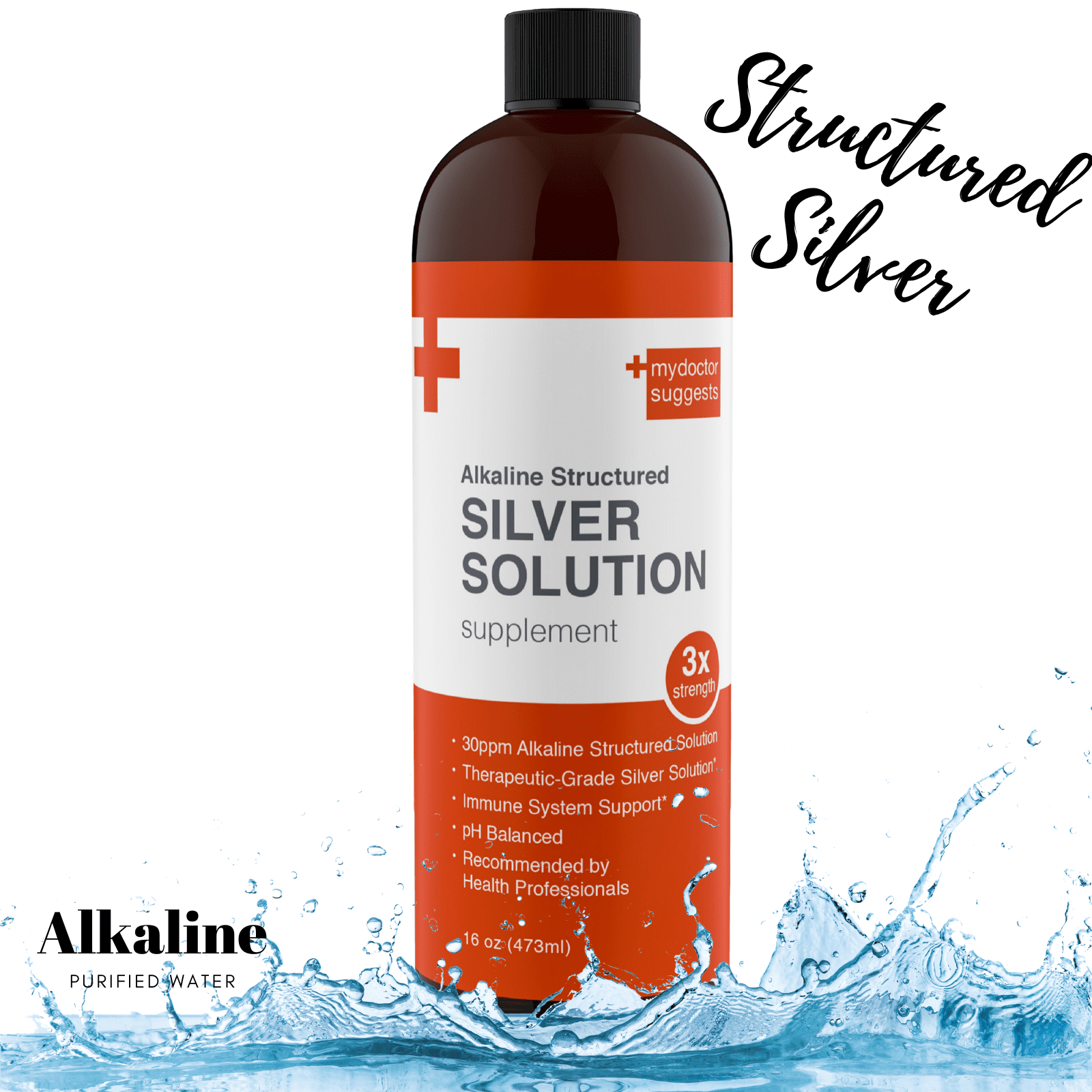 Colloidal Silver Liquid Solution Triple Strength pH Balanced 30ppm 16
