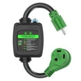 thumbnail image 1 of Cable adaptador de protección contra sobretensiones RVGUARD de 30 A a 110 V, 2 pies, verde, 1 of 7