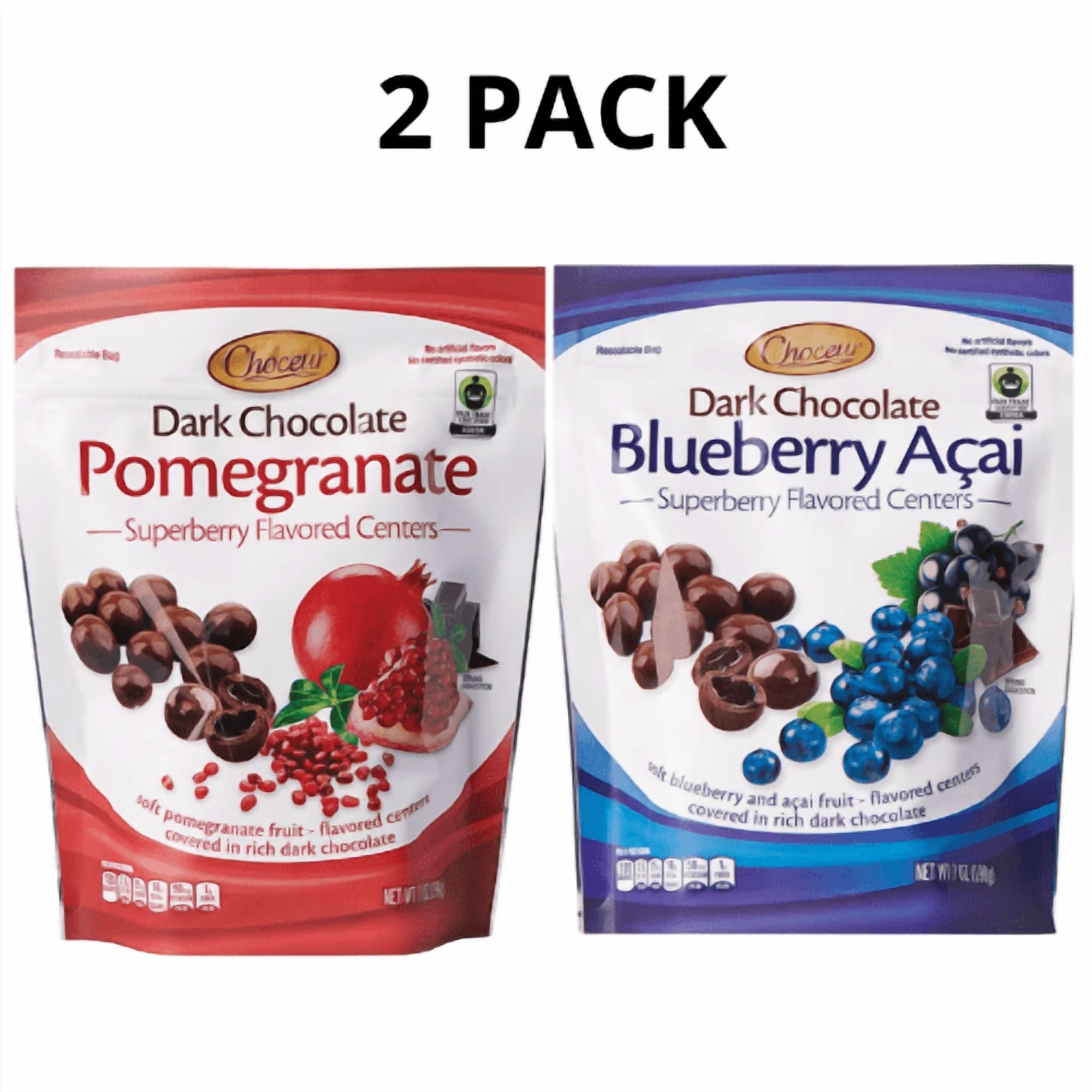 Choceur Superberry Blueberry Acai Dark Chocolate, 7 oz - Walmart.com