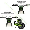 thumbnail image 3 of NEILA 24V Electric Kids Dirt Bike, 250W Ride on Motorcycle, High Speed Up to 13.6 MPH, Off-Road Motocross,Twist Grip Throttle,Metal Suspension,Air-Filled Tires for Kids Teens Age 8+ (Green), 3 of 6