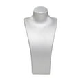 thumbnail image 3 of Expositor de busto para collares, soporte de maniquí para collares, elegante estante de almacenamiento, organizador de joyas de cuero sintético para 14 cm x 7 cm x 27 cm, 3 of 10