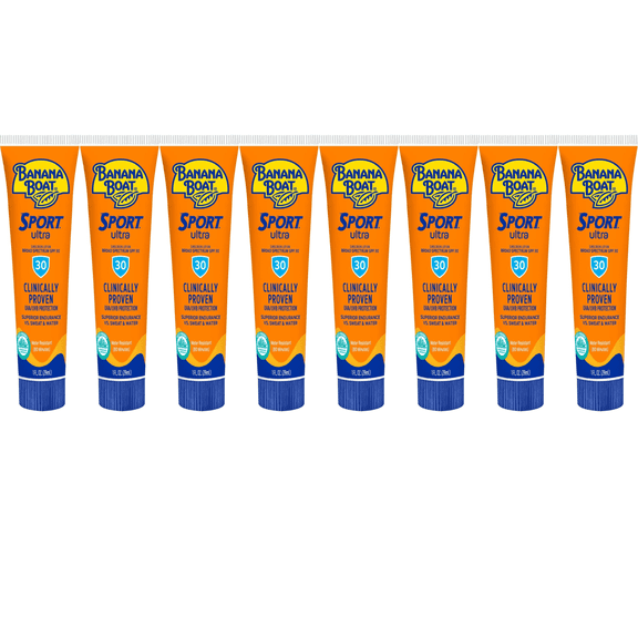 Banana Boat Sport Ultra SPF 30 Sunscreen Lotion Travel Size, 1 Oz., (Pack of 8)