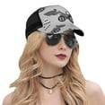 thumbnail image 5 of Disketp Gray Tractor Print Trucker Hat Men Women - Mesh Baseball SnapBack Cap, 5 of 7