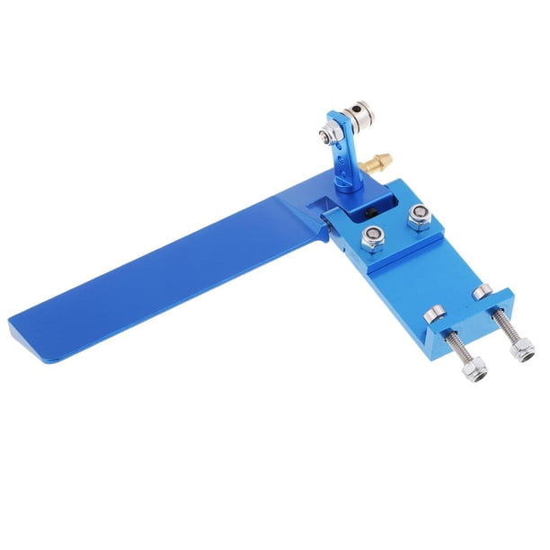 Timón de aluminio con succión de agua para lancha motora de carreras RC, barco y yate Azul