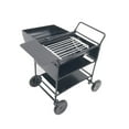 thumbnail image 4 of Portable Charcoal BBQ Grill with Wheels, Heavy-Duty Steel Construction & Adjustable Air Vents, 33x20x18 Inch Outdoor Grill with Bottom Shelf for Camping Backyard Picnic, 4 of 6