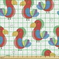 thumbnail image 2 of Colorful Fabric by the Yard, Funny Parrots Hand Drawn Cartoon Jungle Birds in Doodle Style Hearts, Decorative Upholstery Fabric for Sofas and Home Accents, Multicolor by Ambesonne, 2 of 5