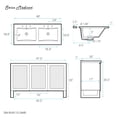 thumbnail image 2 of Arles 48 in. Natural Oak, Double Basin Bathroom Vanity With Black, 3-Hole Ceramic Sink Top, 2 of 8