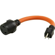 AC Connectors [S515L530-012] 1FT STW 10/3 NEMA 5-15P 15Amp Household Plug to NEMA L5-30R 30Amp Locking Female Connector