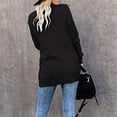 thumbnail image 4 of Sweaters for Women Plus Size Casual Long SLeeve Solid Color Hooded Jacket Winter Outerwear Coat, 4 of 5