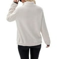 thumbnail image 3 of Womens Sherpa Pullover Half Zip Oversized Fuzzy Fleece Sweatshirts Quarter Zip Fall Winter Clothes with Pockets, 3 of 4