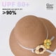 thumbnail image 3 of Sombrero de verano para mujer con circunferencia de 56-58 cm, sombrero de paja, sombrero de ala grande con protección solar, sombrero de playa y conjunto de bolsa de paja, 3 of 5