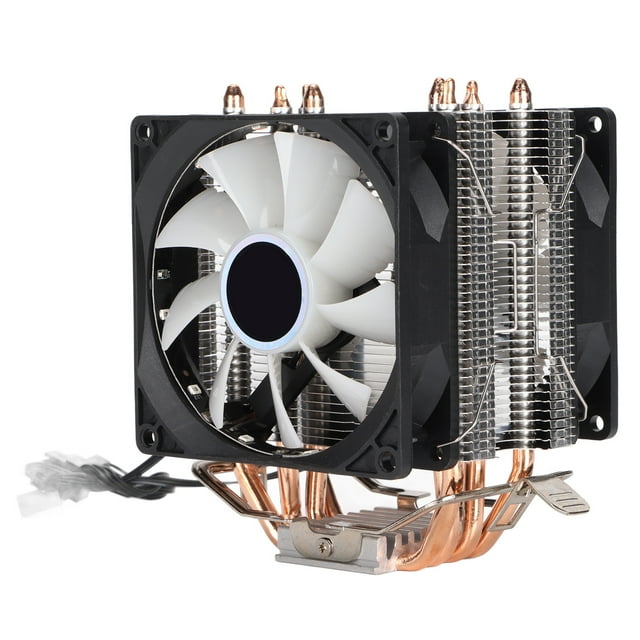 Ventilador de CPU con tecnología de contacto directo, iluminación RGB, enfriador de computadora de bajo ruido para Intel LGA 775 para Core2DUODual Fan