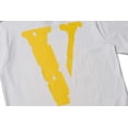 thumbnail image 5 of Camisetas con estampado de letras en V grande para hombres y mujeres Camisetas de manga corta con cuello redondo Camiseta con gráfico vintage de Hip Hop, White-S-White-S brillar Electrónica, 5 of 5