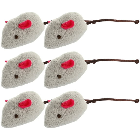 CTIRCHIU 6Pcs Plush Cat Toys Mice for Entertainment and Interactive Play with Cats