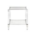 thumbnail image 1 of Home Gear Square Silver End Table with Acrylic Legs, 1 of 5