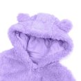thumbnail image 5 of Ccpelsie Newborn Baby Snowsuit Fleece Onesie Outfits Warm Hooded Romper for Infant Boys and girls(Purple,3-6 Months), 5 of 5